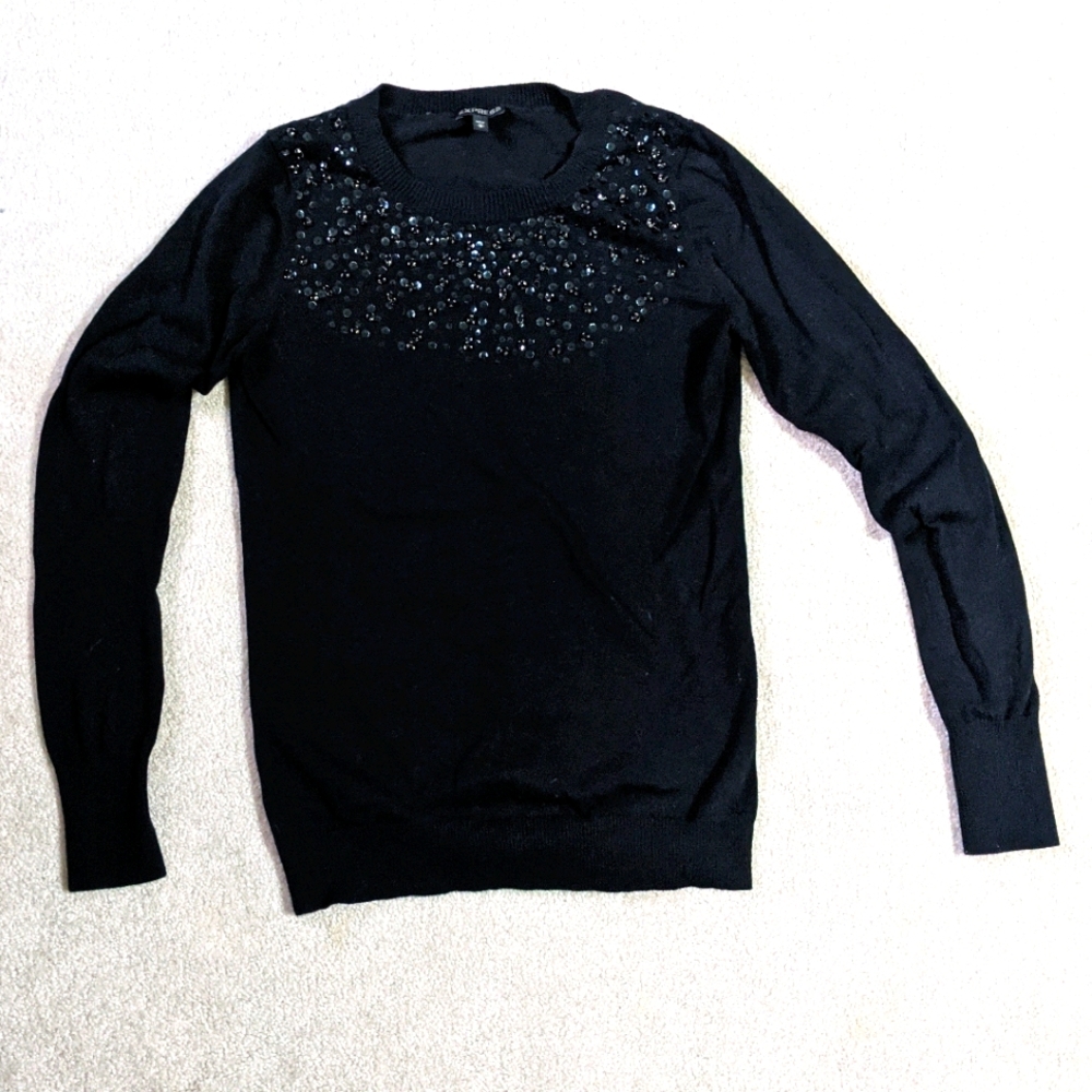(Bundle 2 for $20) GUC Express Jewelled Collar Sweater